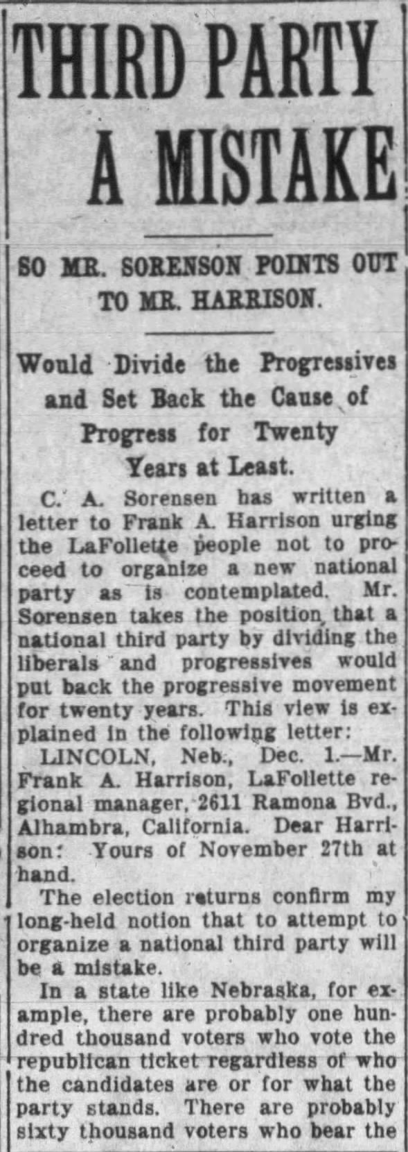 Clipping from Lincoln Journal Star